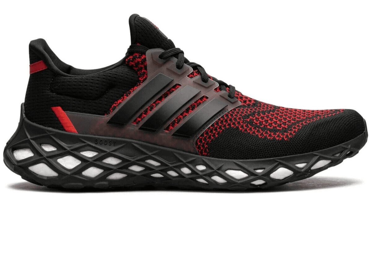 Adidas Ultraboost Web Alphaskin Black/Black/Vivid Red Men's 8 , Women's 9 M - Thumbnail 3