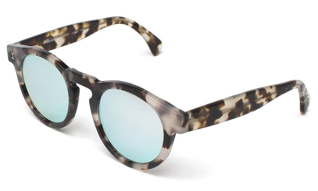 Illesteva Leonard Mirrored Sunglasses White Tortoise/Silver Mirror L-68SM Women - Thumbnail 2