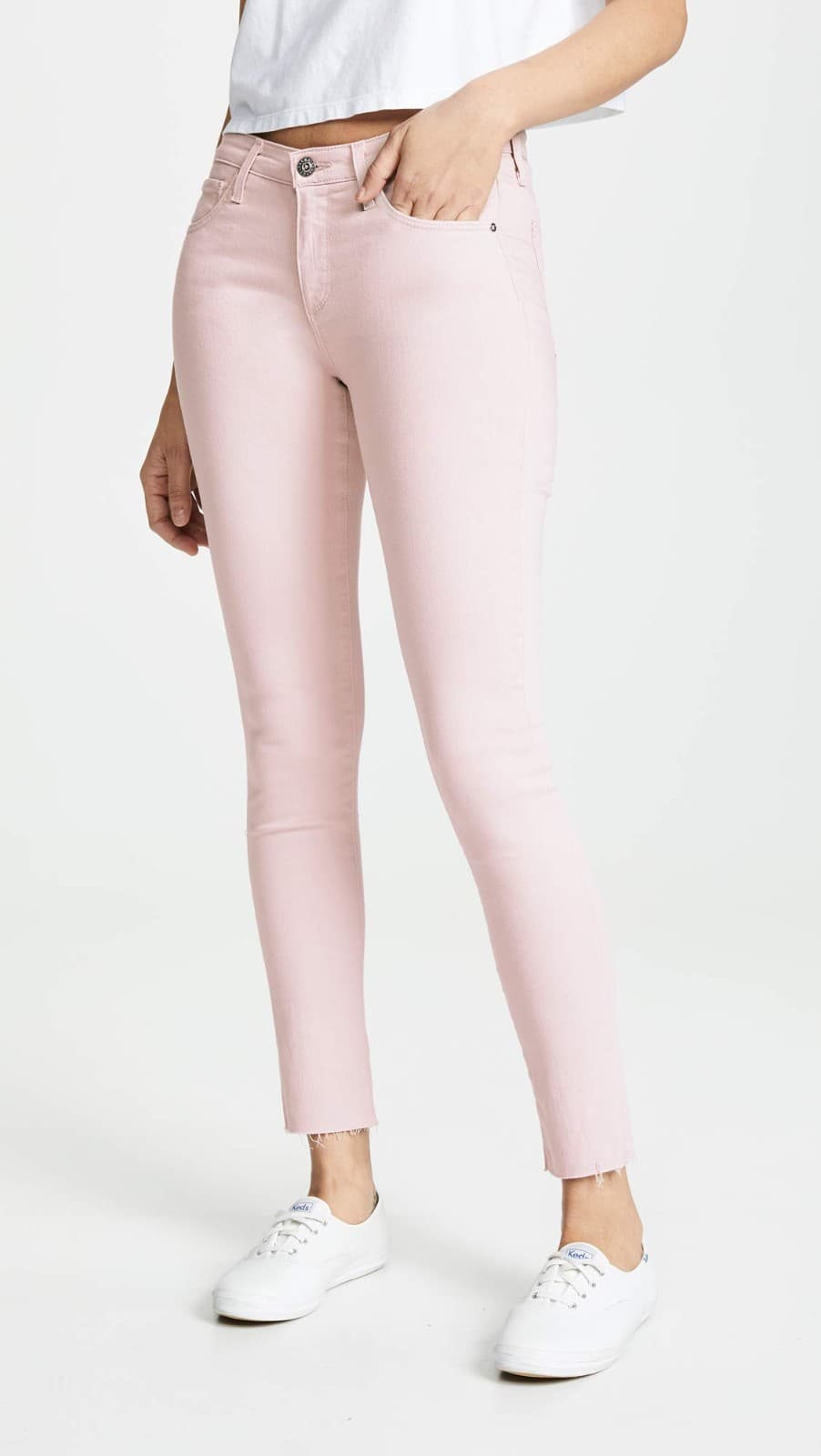 AG Women’s The Legging Ankle Super Skinny Jeans Peaked Pink Denim Size 30 NWT - Thumbnail 2