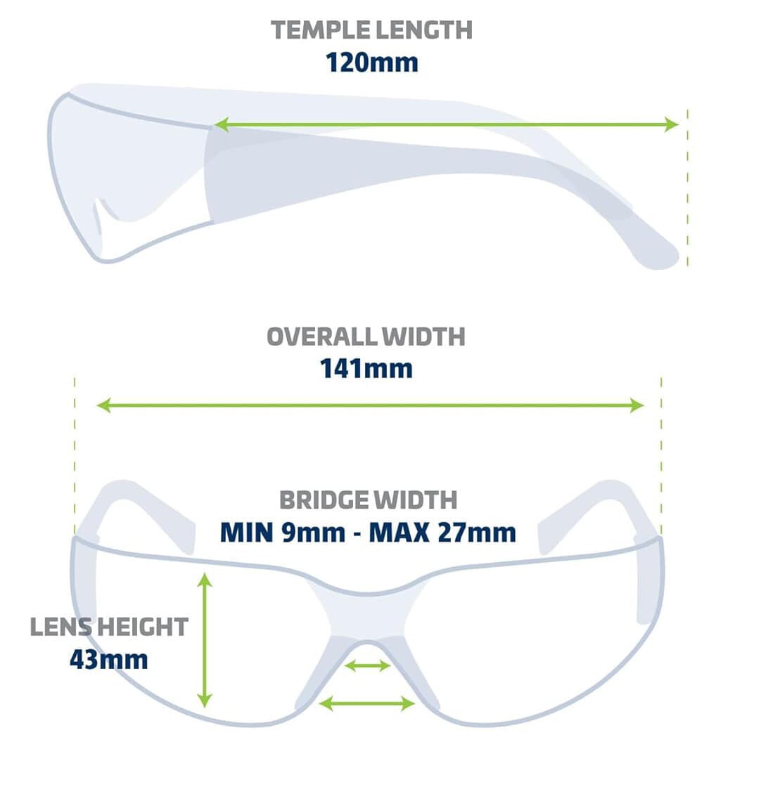 12 Pack Eyewear Protective Safety Glasses, Polycarbonate Impact Resistant Lens - Thumbnail 5