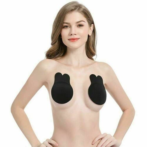 4 PC Silicone Bra Push Up Breast Lift Self Adhesive Strapless Invisible Pasties - Thumbnail 5