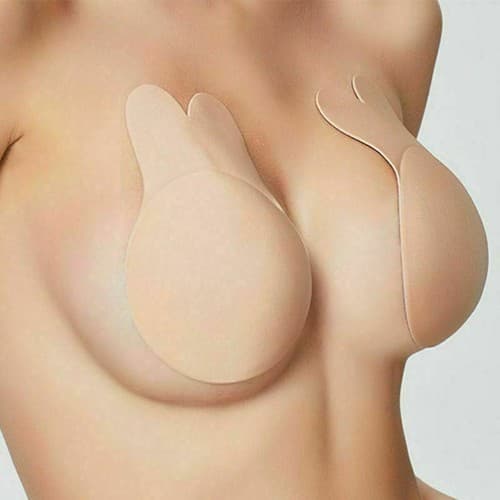 4 PC Silicone Bra Push Up Breast Lift Self Adhesive Strapless Invisible Pasties - Thumbnail 9