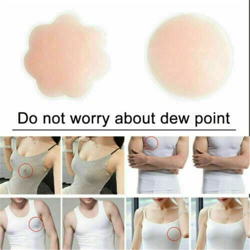 5 Pairs Nippleless Cover Pasties Women Reusable Adhesive Silicone Nipple Round - Thumbnail 4