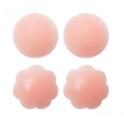 5 Pairs Nippleless Cover Pasties Women Reusable Adhesive Silicone Nipple Round - Thumbnail 7