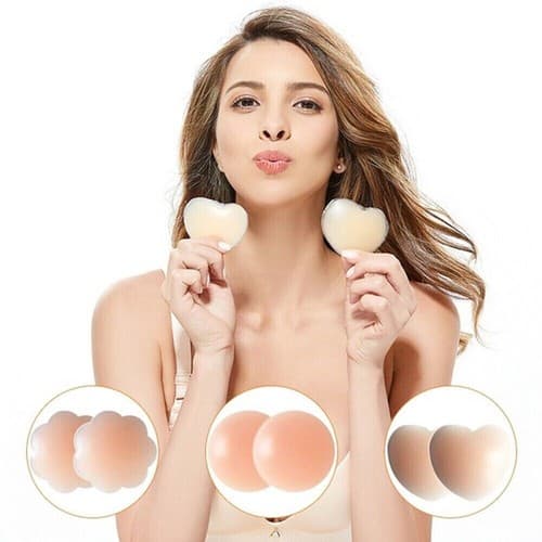 5 Pairs Nippleless Cover Pasties Women Reusable Adhesive Silicone Nipple Round - Thumbnail 9
