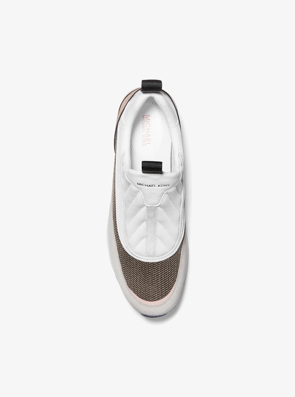 Michael Kors Slip On Allie Stride Mixed-Media Logo Trainer Olive Multi 7 M - Thumbnail 5