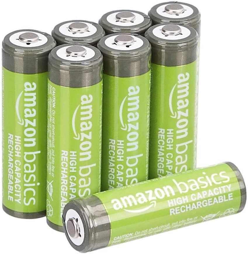 Amazon Basics Rechargeable AA Batteries, 16-Pack, 2400 mAh, NiMH High-Capacity. - Image 1