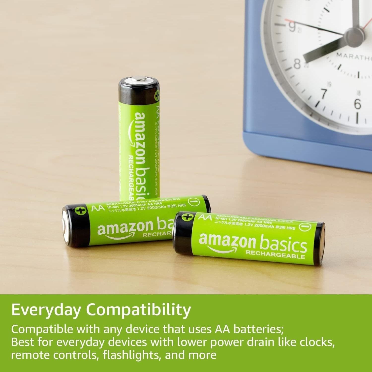 Amazon Basics Rechargeable AA Batteries, 16 Count, 2000 Mah, Nimh - Thumbnail 6