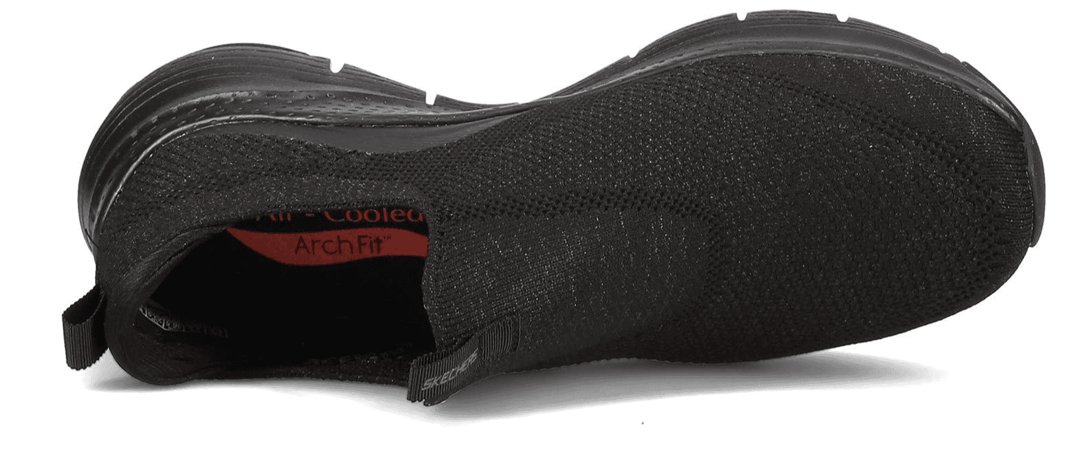 Skechers Women's Slip-on Arch Fit Keep It Up Sneaker Shoes Black Size 9 US - Thumbnail 6