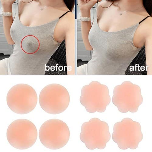 5 Pairs Nippleless Cover Pasties Women Reusable Adhesive Silicone Nipple Round - Thumbnail 10