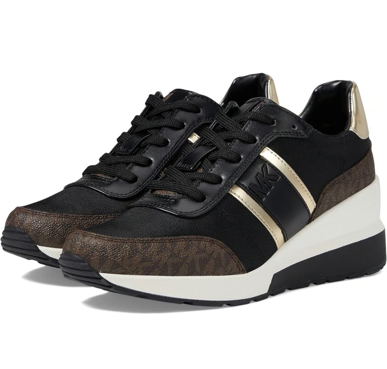 MICHAEL KORS Black/BROWN WOMENS TENNIS SHOE SIZE 7- 43S2MAFSCD BLK - Image 1