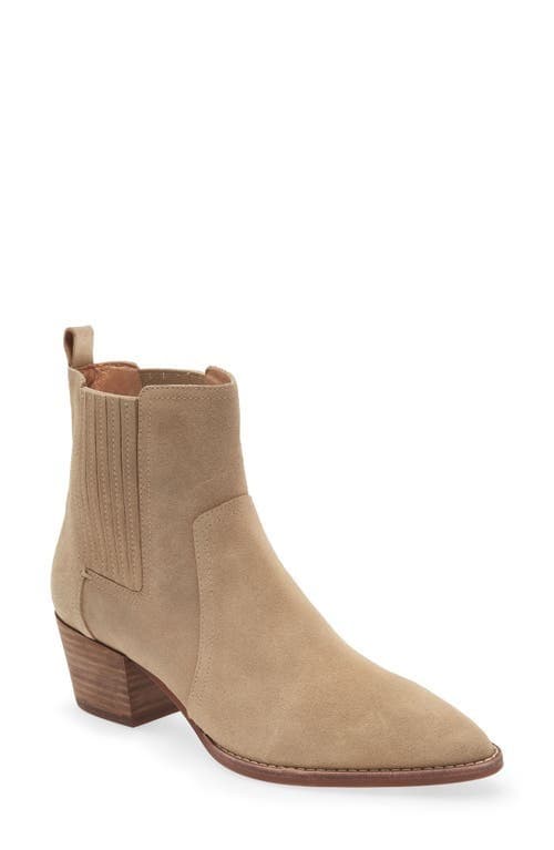 Madewell Western Chelsea Boot in Oiled Suede Walnut Shell Beige Size 7 M - Thumbnail 4