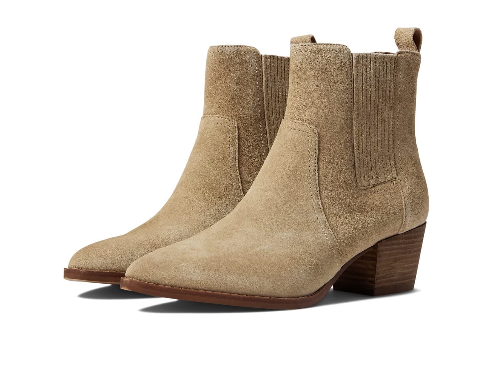 Madewell Western Chelsea Boot in Oiled Suede Walnut Shell Beige Size 7 M - Thumbnail 5