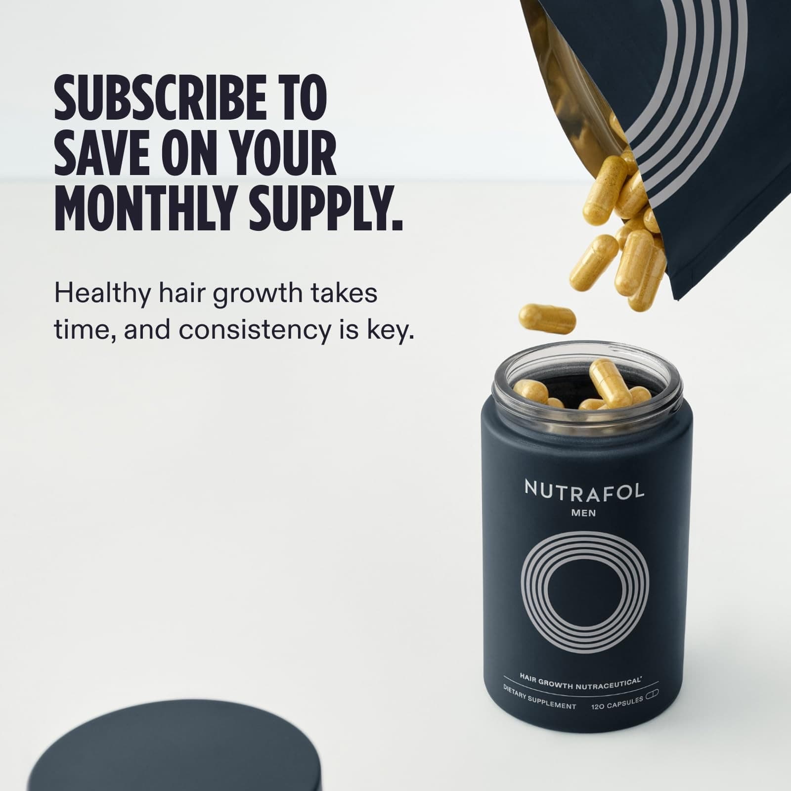NUTRAFOL Men’s AUTHENTIC Hair Growth 2 Bottle 120 Pill each 2month supply - Thumbnail 5