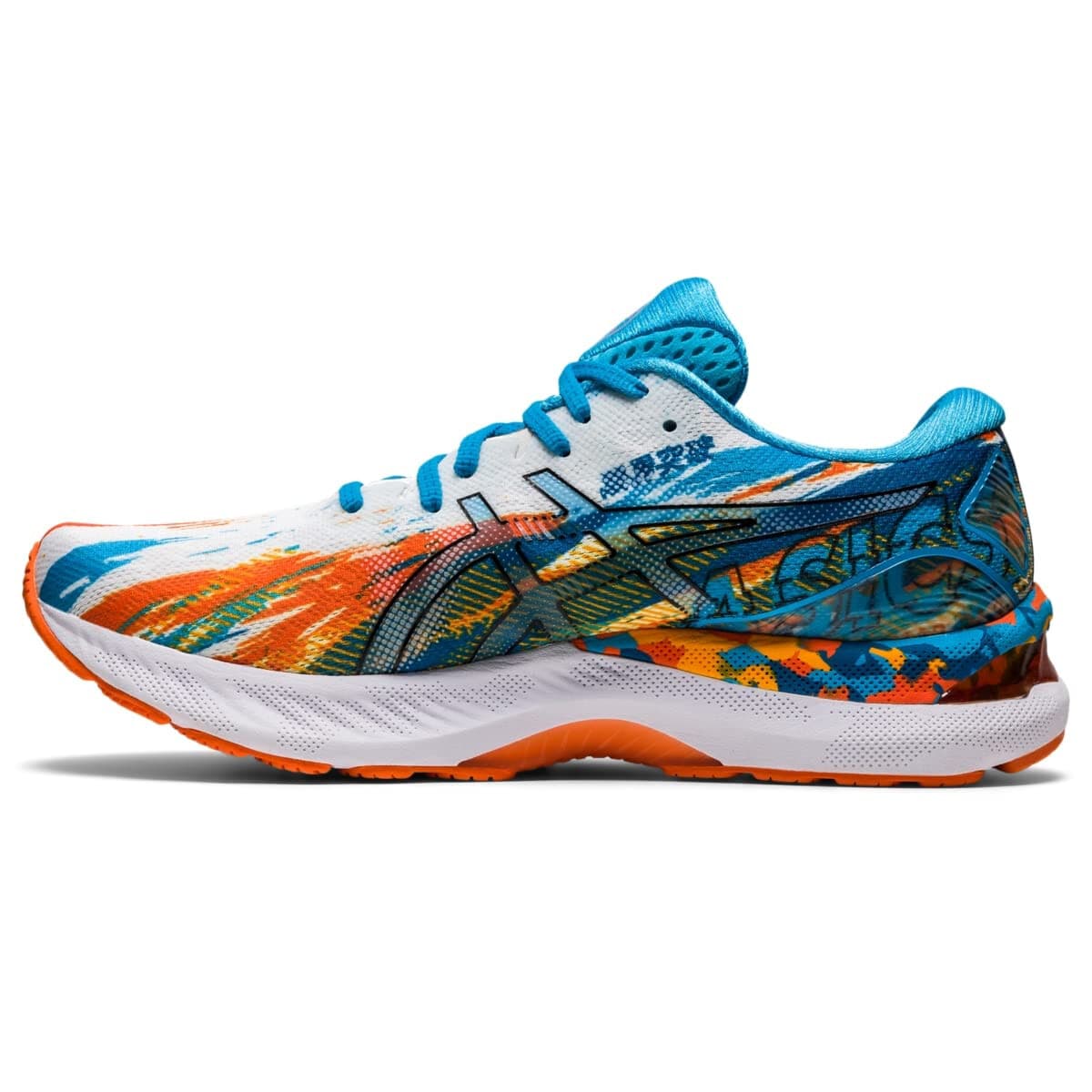 Asics Gel Nimbus 23 Mens Shoe Color Injection Silver Aqua/Marigold Orange 8.5 US - Thumbnail 4
