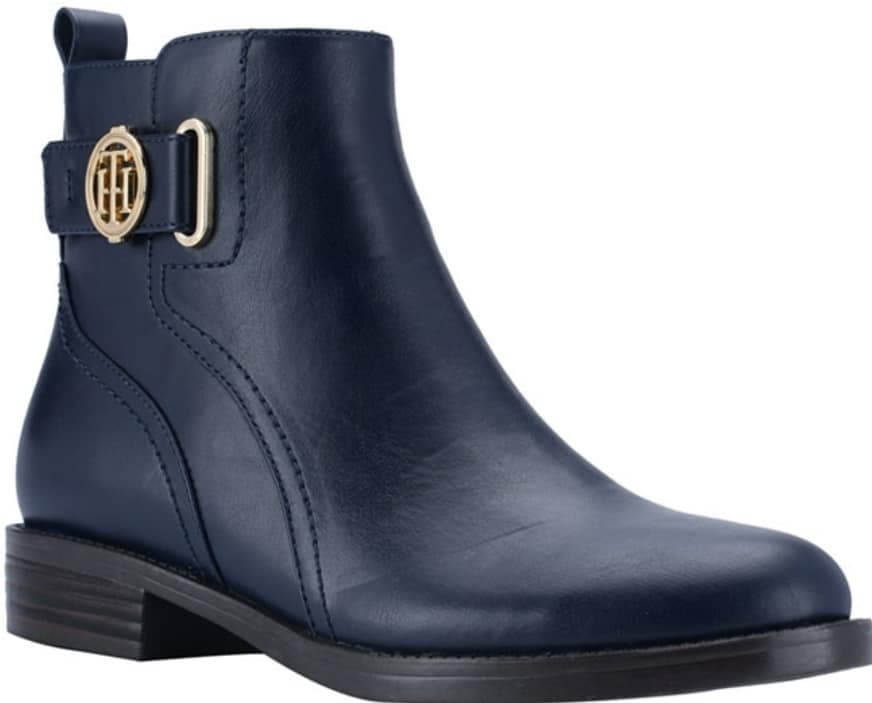 Tommy Hilfiger Women's Rezin 2 Cushioned Insole Logo Ankle Boot Navy 7.5 M - Image 1