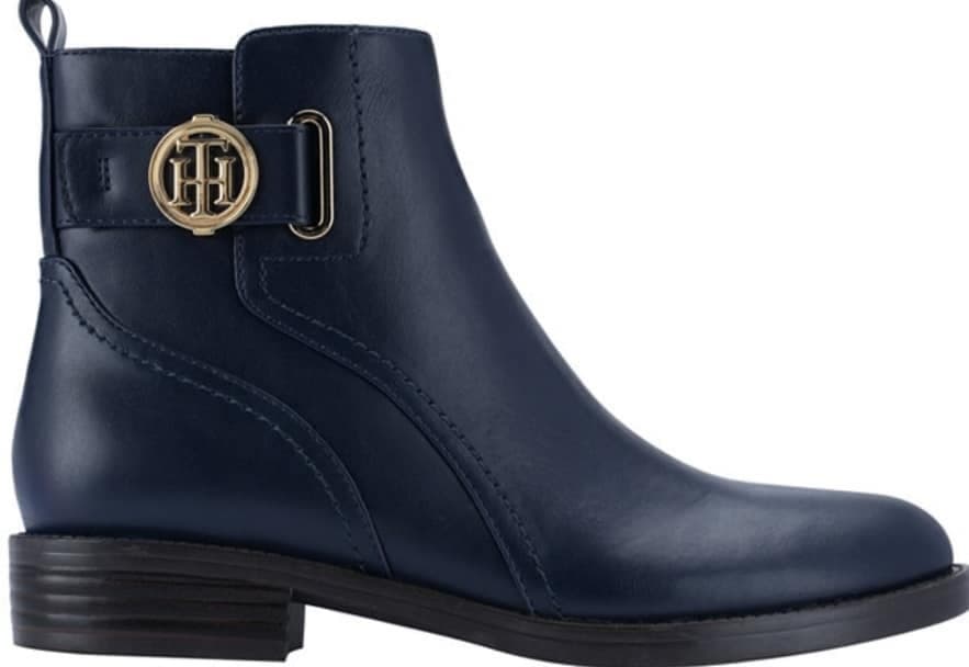 Tommy Hilfiger Women's Rezin 2 Cushioned Insole Logo Ankle Boot Navy 7.5 M - Thumbnail 2