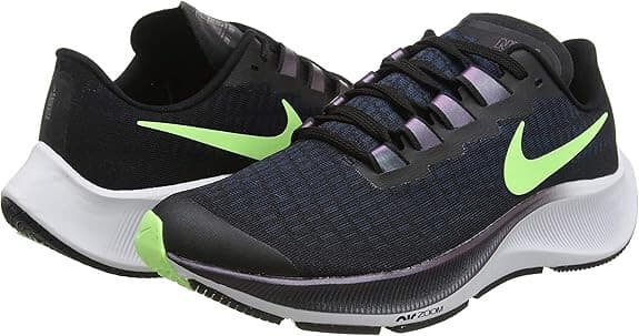 Nike Air Zoom Pegasus 37 Black/White-Green -Anthracite Shoes Woman Size 8 US - Thumbnail 7