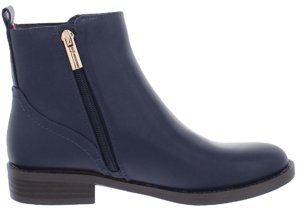 Tommy Hilfiger Women's Rezin 2 Cushioned Insole Logo Ankle Boot Navy 7.5 M - Thumbnail 4