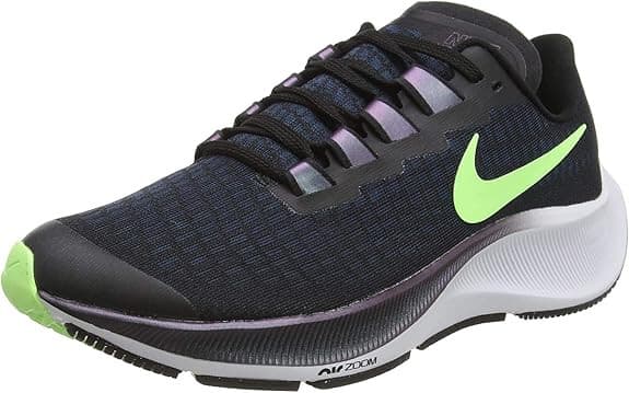 Nike Air Zoom Pegasus 37 Black/White-Green -Anthracite Shoes Woman Size 8 US - Thumbnail 6