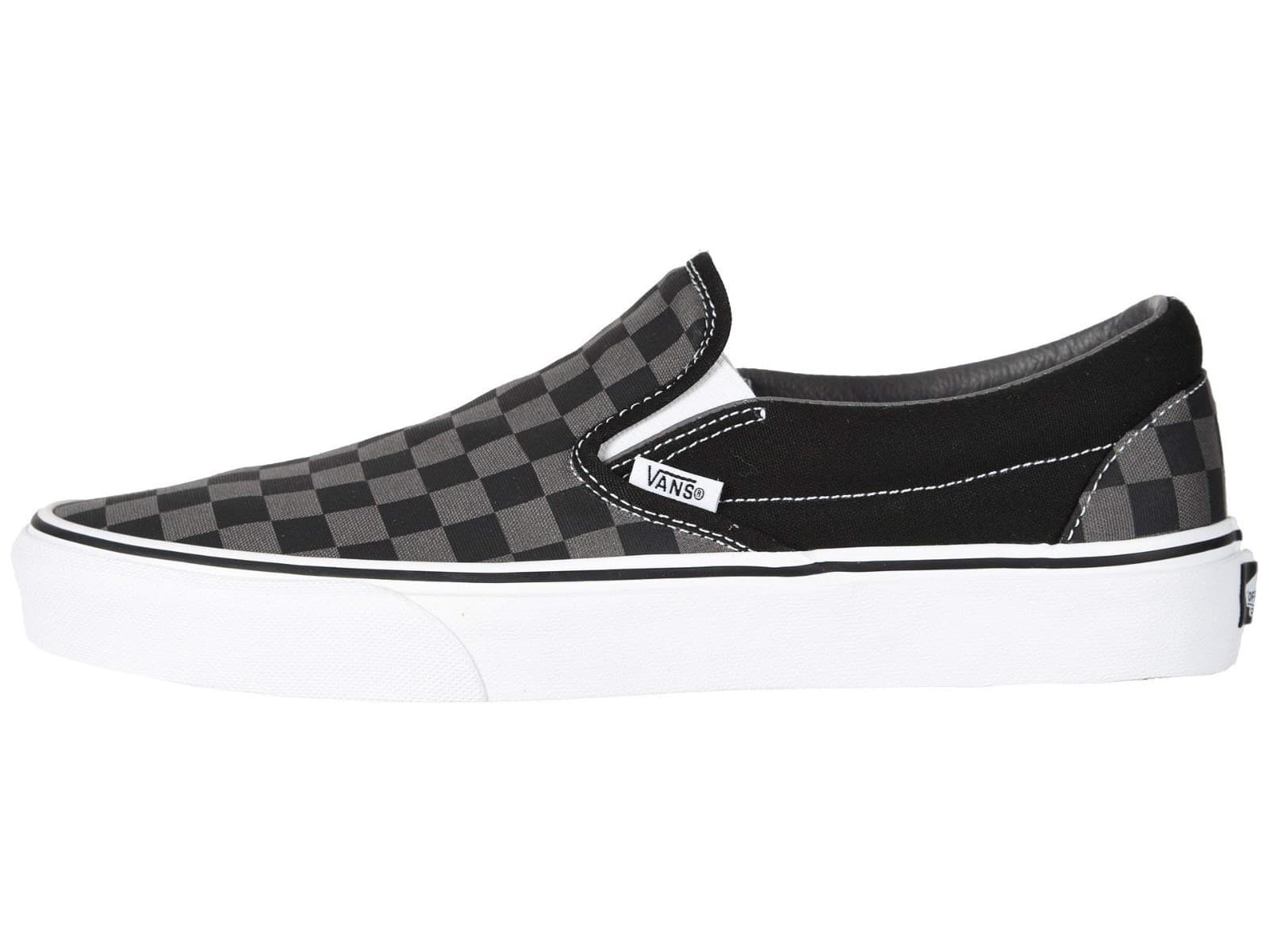 VANS CLASSIC SLIP ON Checkerboard Shoes Sneaker Black/ Gray Men 8.5 / Women 10 - Thumbnail 3
