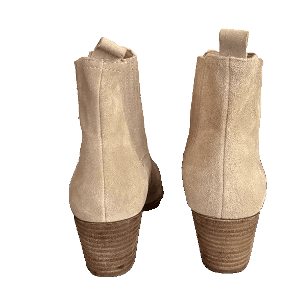 Madewell Western Chelsea Boot in Oiled Suede Walnut Shell Beige Size 7 M - Thumbnail 3
