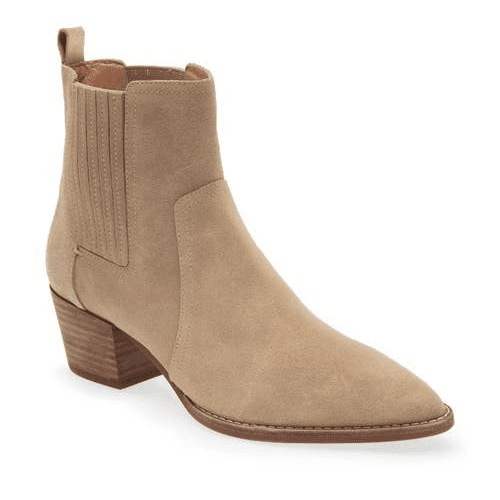 Madewell Western Chelsea Boot in Oiled Suede Walnut Shell Beige Size 7 M - Thumbnail 2