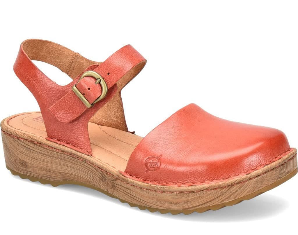 Born Alianna Women's 8 Ankle Strap Platform Sandal Rust cayenne Leather - Thumbnail 5
