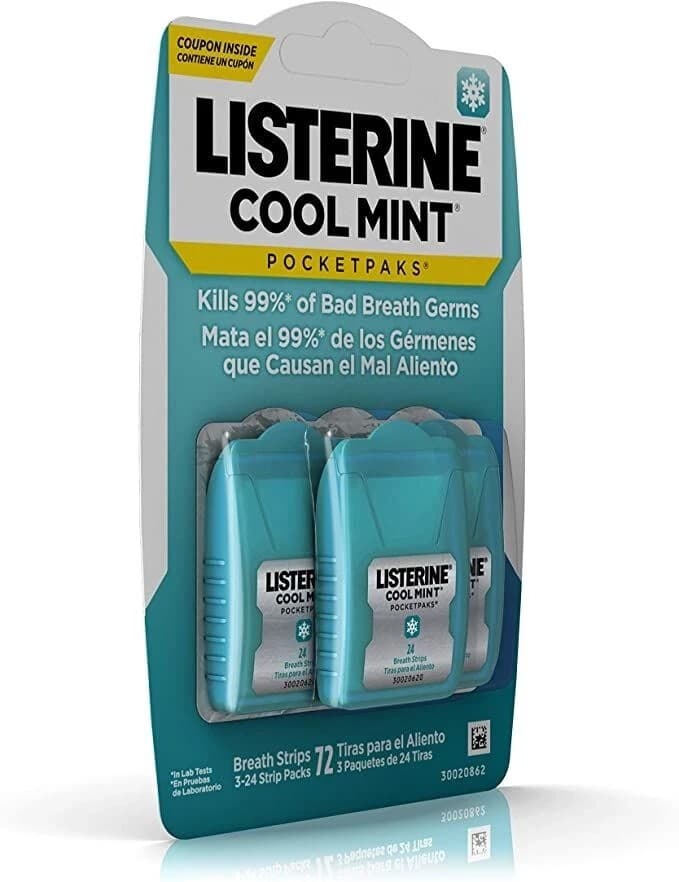 Listerine Cool Mint PocketPaks Portable Breath Strips for Bad Breath, Cool Mint - Thumbnail 5