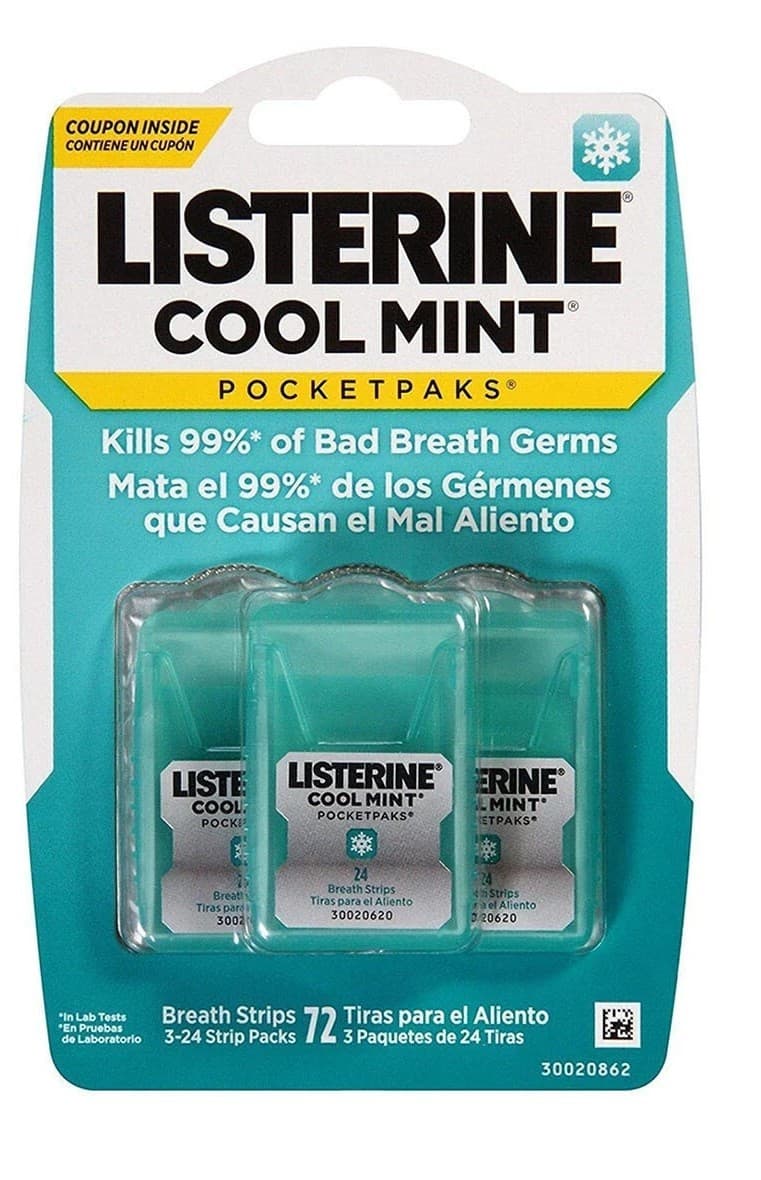 Listerine Cool Mint PocketPaks Portable Breath Strips for Bad Breath, Cool Mint - Thumbnail 6