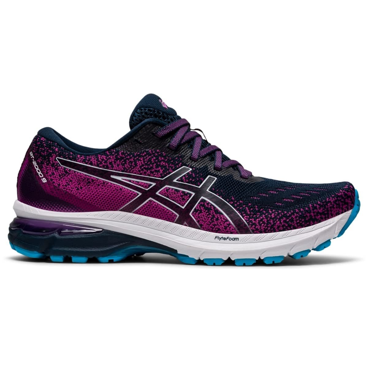ASICS GT 2000 9 Knit Women 's Running shoes French Blue/White Size 7 M - Thumbnail 2
