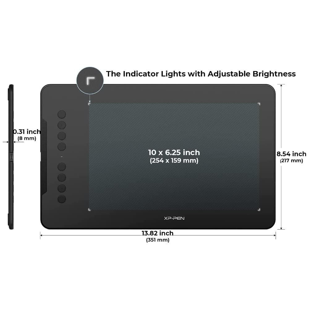 XP-Pen Deco 01 V2 Drawing Tablet 10 x 6.25" Battery-Free Stylus New - Thumbnail 2