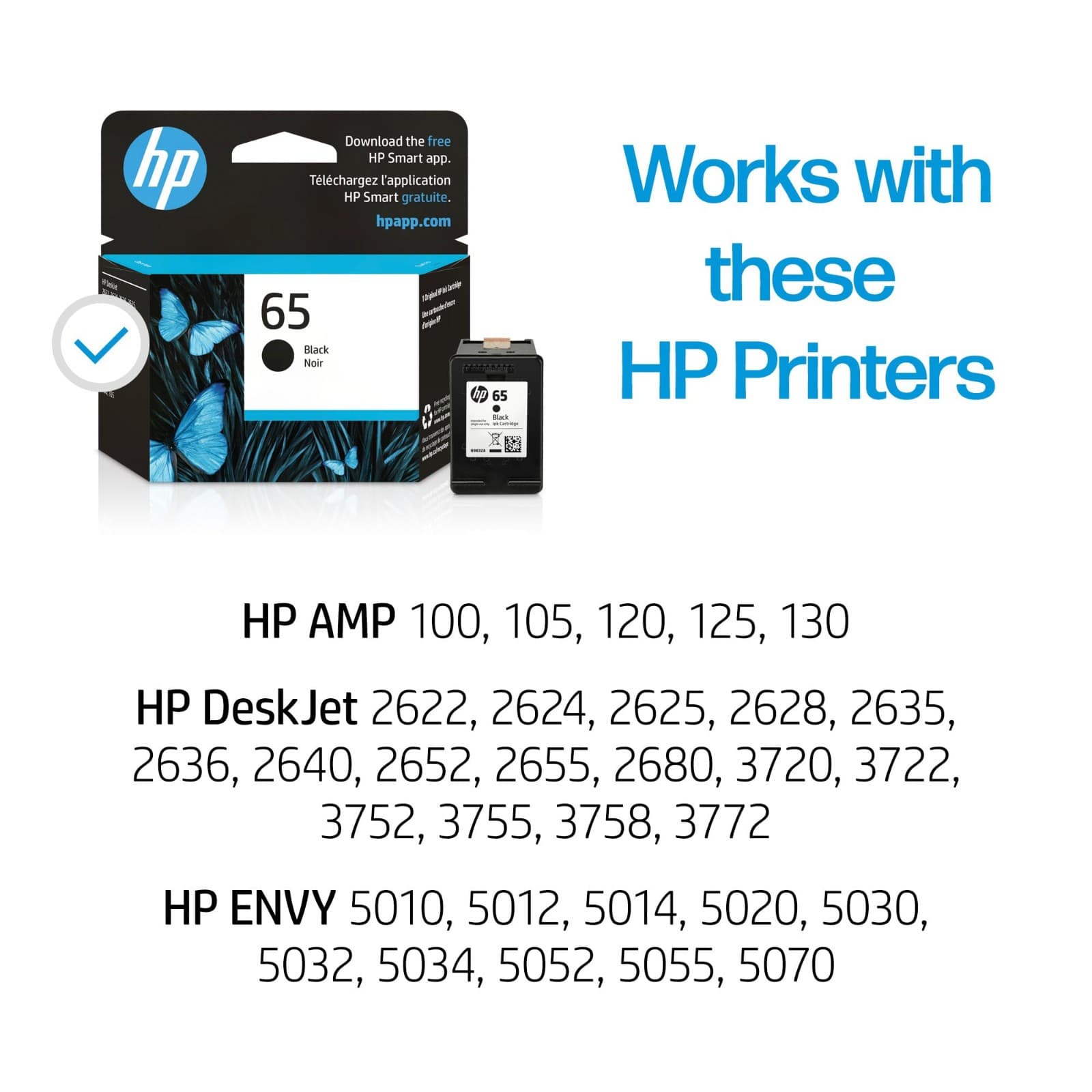 Genuine HP 65 Black Ink Cartridge Eligible for Instant Ink | N9K02AN AUG 2027 - Thumbnail 3