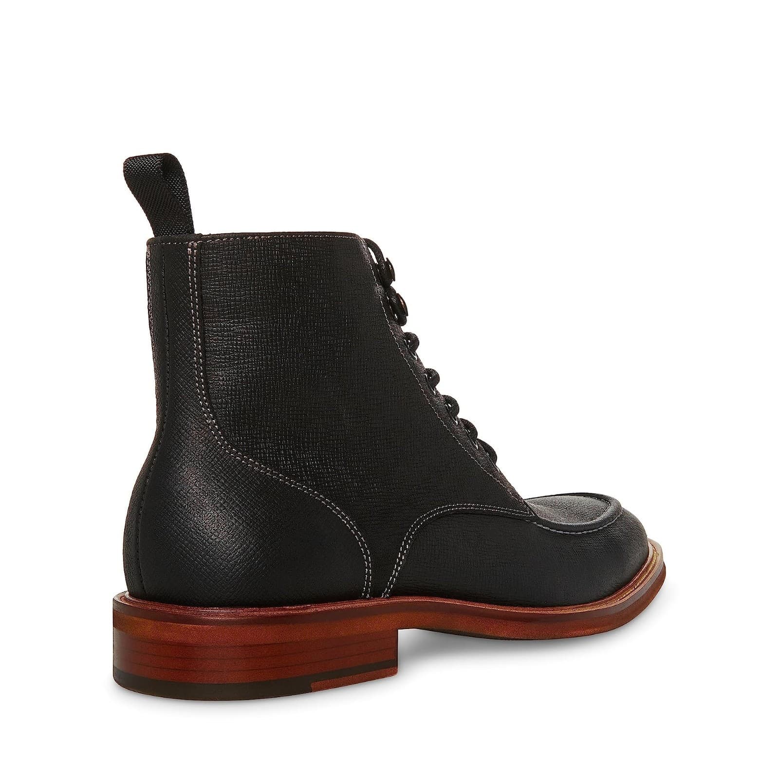 Steve Madden Holger Men's Boot Black Leather 10.5 M - Thumbnail 4