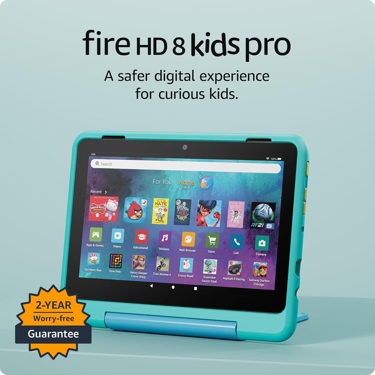 Amazon Fire HD 8 Kids Pro tablet , 6-12 32 GB 6-month Kids+ Discovery bundle - Thumbnail 7