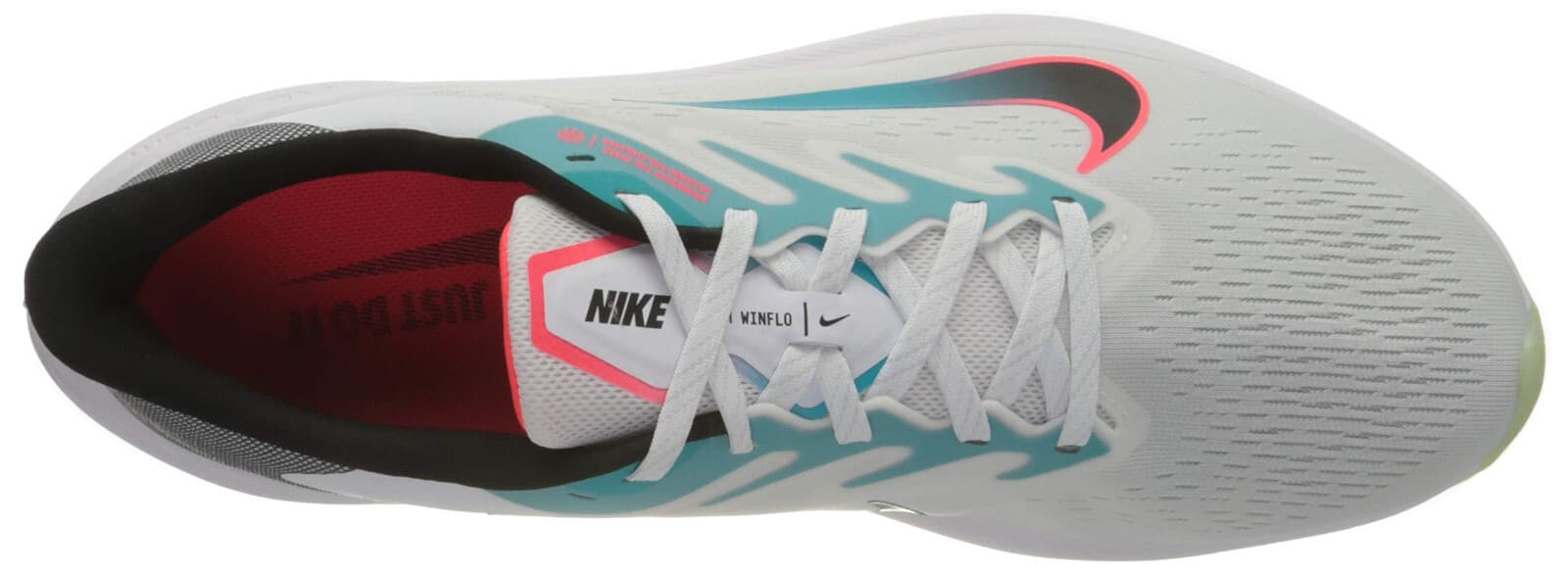NIKE MENS ZOOM WINFLO 7 RUNNING SHOES White/Black/Flash Crimson Size 11 US - Thumbnail 7