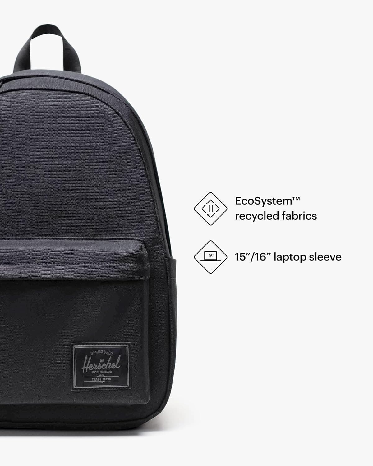 Herschel Supply Co. Herschel Classic XL Backpack, Black Tonal, One Size - Thumbnail 4