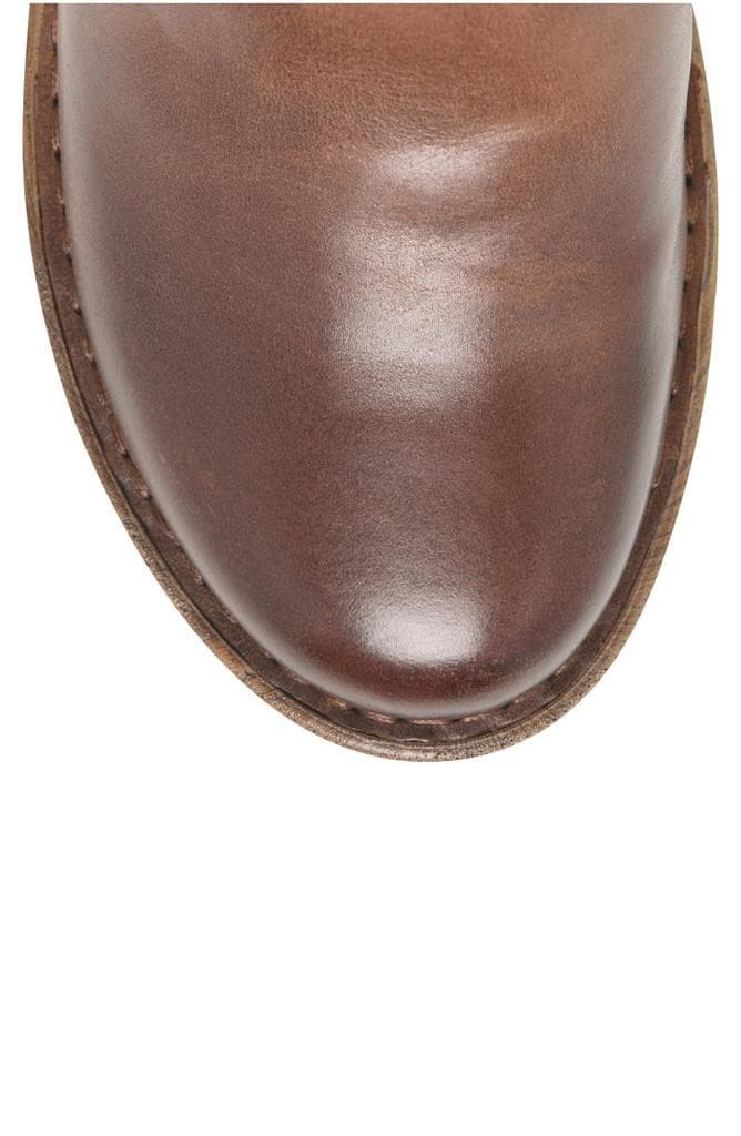 Born Capella Leather Zip Up Ankle Boot Chunky Heel Women's Sz 10 M Brown - Thumbnail 6