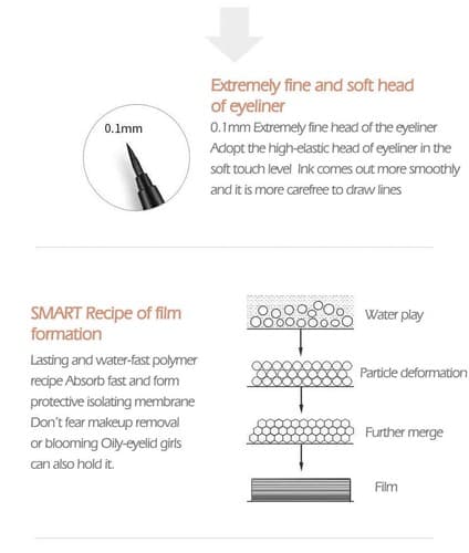 2 pack 4D Starry Sky Eyeliner Waterproof Liquid Black Long Lasting Quick Drying - Thumbnail 7