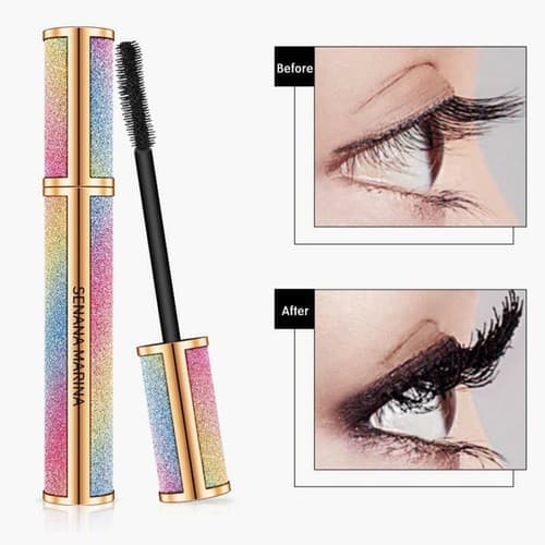 4 Pk 4D Silk Fiber Mascara – Waterproof, Thick Long Lashes, Vivid Galaxy Effect - Thumbnail 9