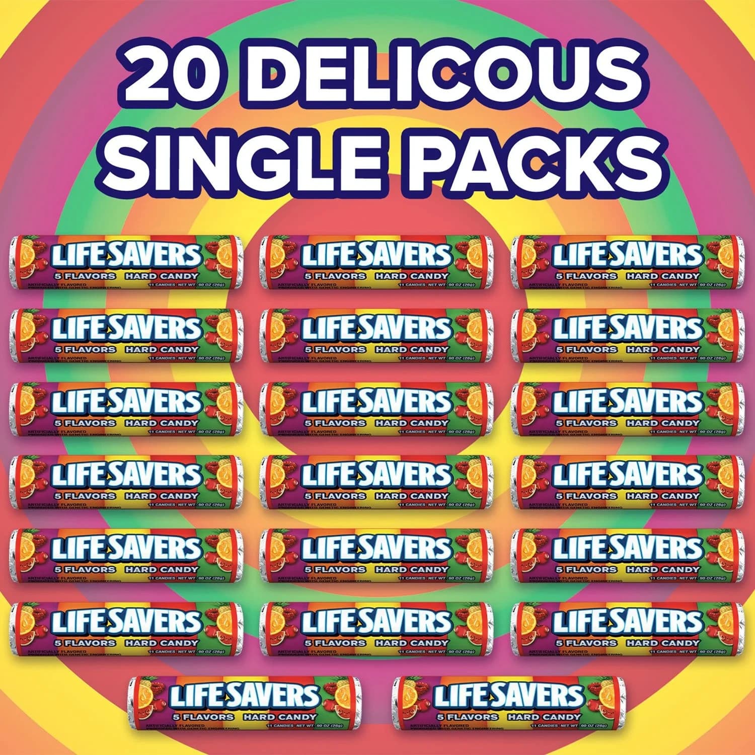 LIFE SAVERS 5 Flavors Hard Candy Rolls, 1.14 Ounce Pack of 4 total 40 packs - Thumbnail 8