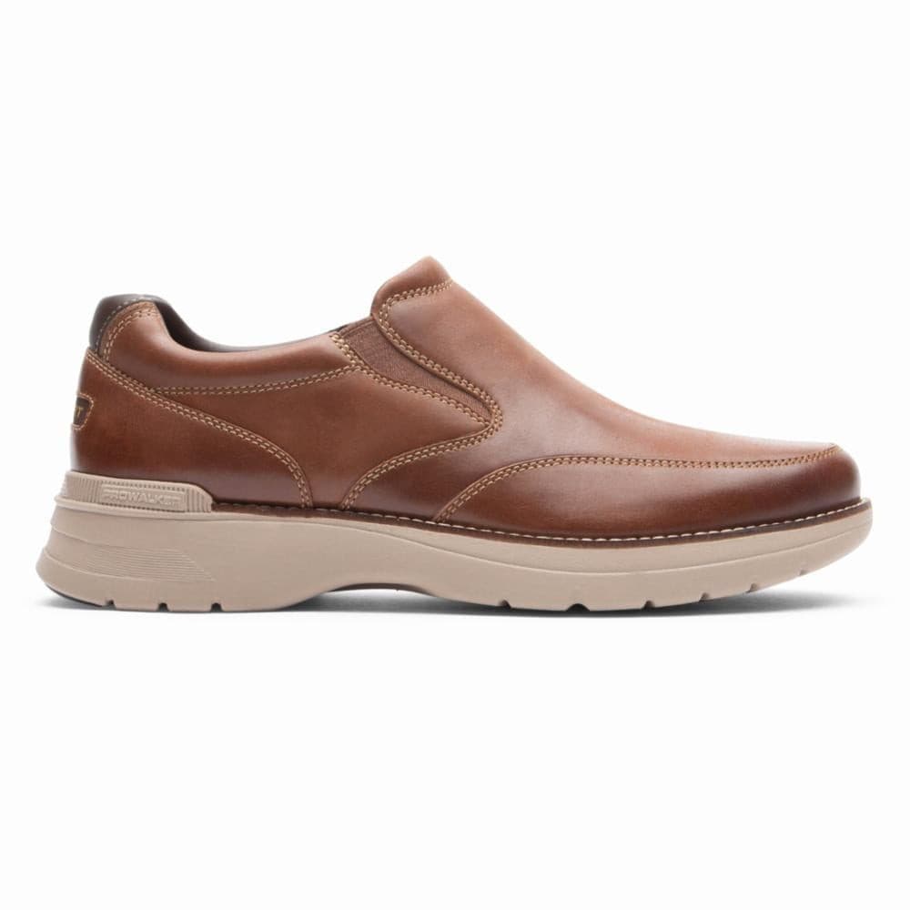 Rockport Prowalker Next Slip-On Men's Shoes Brown Leather 12 Wide EE - Thumbnail 2