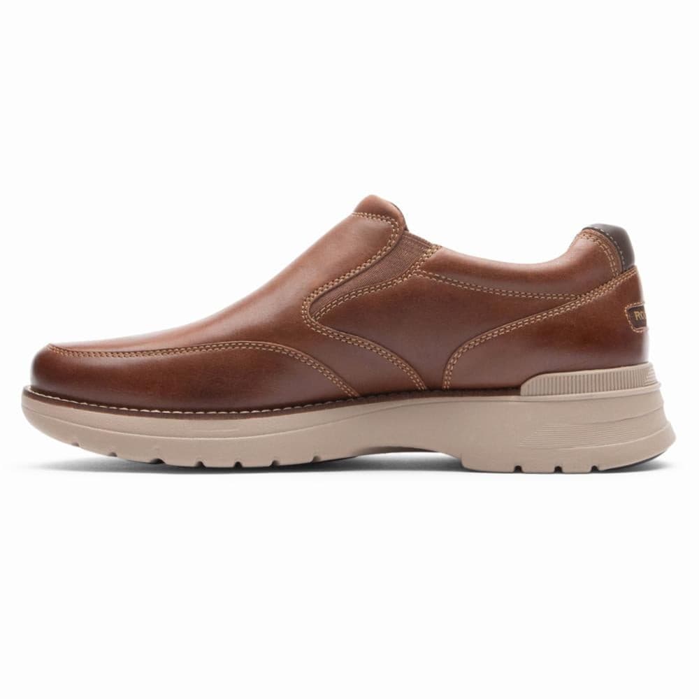 Rockport Prowalker Next Slip-On Men's Shoes Brown Leather 12 Wide EE - Thumbnail 3