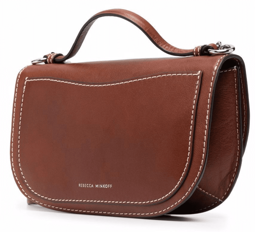 New! Rebecca Minkoff Megan half-moon crossbody bag Brown calf leather - Thumbnail 2
