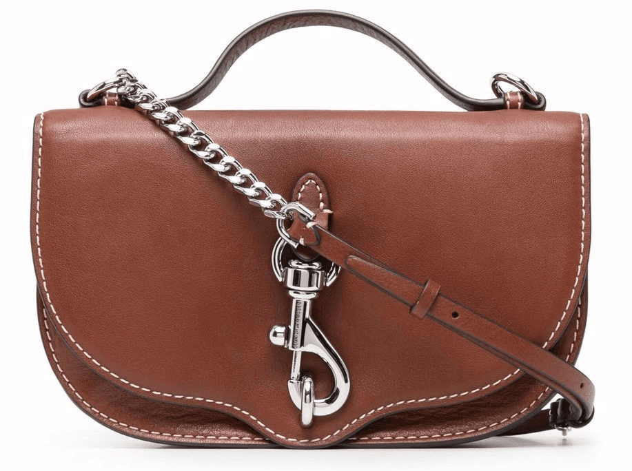 New! Rebecca Minkoff Megan half-moon crossbody bag Brown calf leather - Thumbnail 3