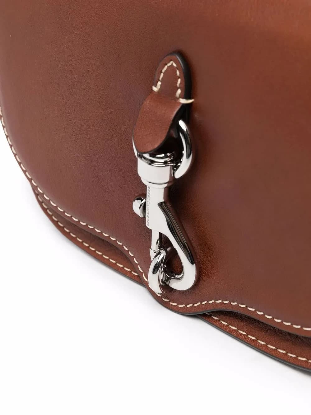 New! Rebecca Minkoff Megan half-moon crossbody bag Brown calf leather - Thumbnail 4