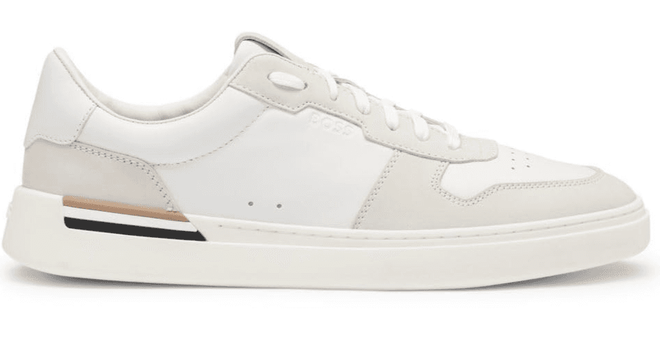 Hugo Boss Clint_Tenn_ltvp Men's Trainers Sneakers Lace-Up Shoes White Size 9 M - Thumbnail 2