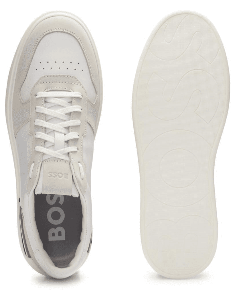 Hugo Boss Clint_Tenn_ltvp Men's Trainers Sneakers Lace-Up Shoes White Size 9 M - Thumbnail 5