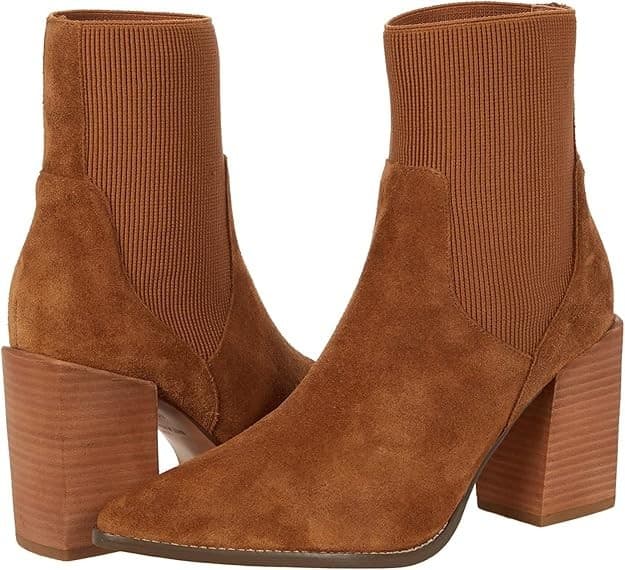 Steve Madden Women's Reeve Ankle Boot Size 7.5 M Cognac Suede - Image 1