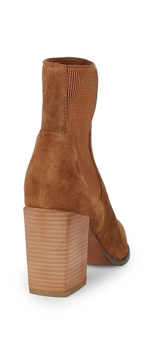 Steve Madden Women's Reeve Ankle Boot Size 7.5 M Cognac Suede - Thumbnail 3